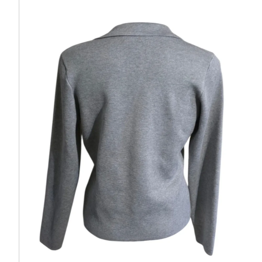 Grace Karin Sweater Blazer Gray Size M - Picture 6 of 11